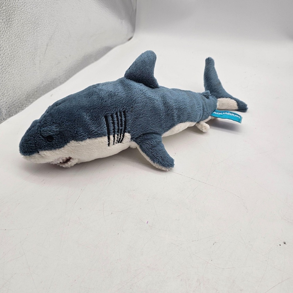 Newport Aquarium Shark Plush Stuffed Animal Toy Small Blue Soft Washable Cute